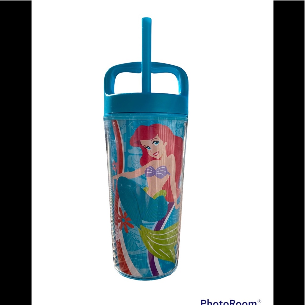 Disney Ariel Cup With Straw And Handle